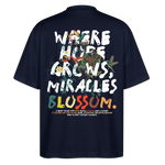 Quetzalcoatl, Vogel, 1st | Blaster, Oversize Bio T-Shirt, Unisex - Navy