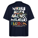Quetzalcoatl, Vogel, 1st | Blaster, Oversize Bio T-Shirt, Unisex - Navy