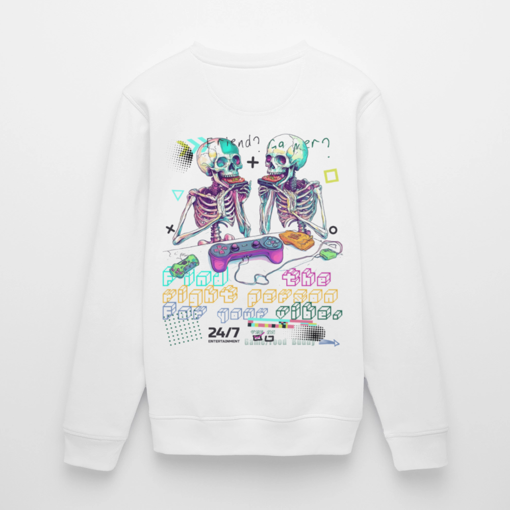 Malakar, Gaming, 1st | Roller, Unisex Bio-Sweatshirt - Weiß