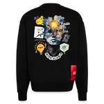Rhean, Glühbirne, 1st | Heavyweight Oversized Bio Sweater, Unisex - SOLID BLACK