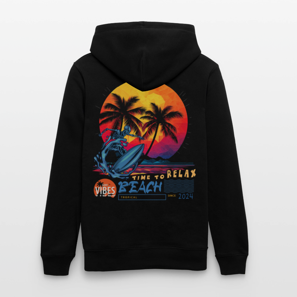 Eryan, Surfen, 1st | Cruiser, Unisex Bio-Hoodie - Schwarz
