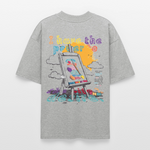 Noctharius, Malen, 1st | Blaster, Oversize Bio T-Shirt, Unisex - Grau meliert