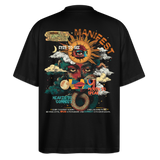Ruqayya, Sonne, 1st | Blaster, Oversize Bio T-Shirt, Unisex - Schwarz