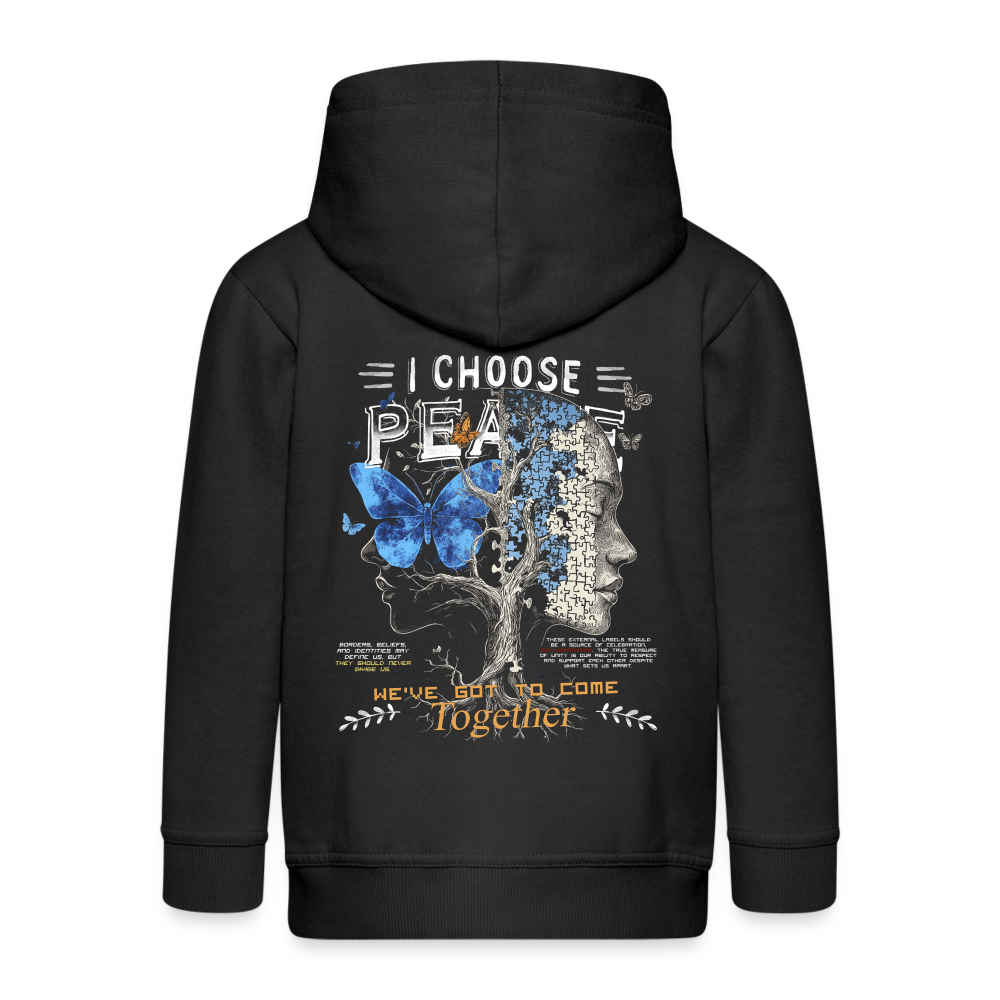 Ravana , Baum, 1st | Kinder Zip Hoodie - Schwarz