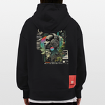 Harmonian, Fantasie, 1st | Heavyweight Oversized Bio Hoodie, Unisex - SOLID BLACK