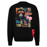 Perîzar, Affen, 1st | Heavyweight Oversized Bio Sweater, Unisex - SOLID BLACK