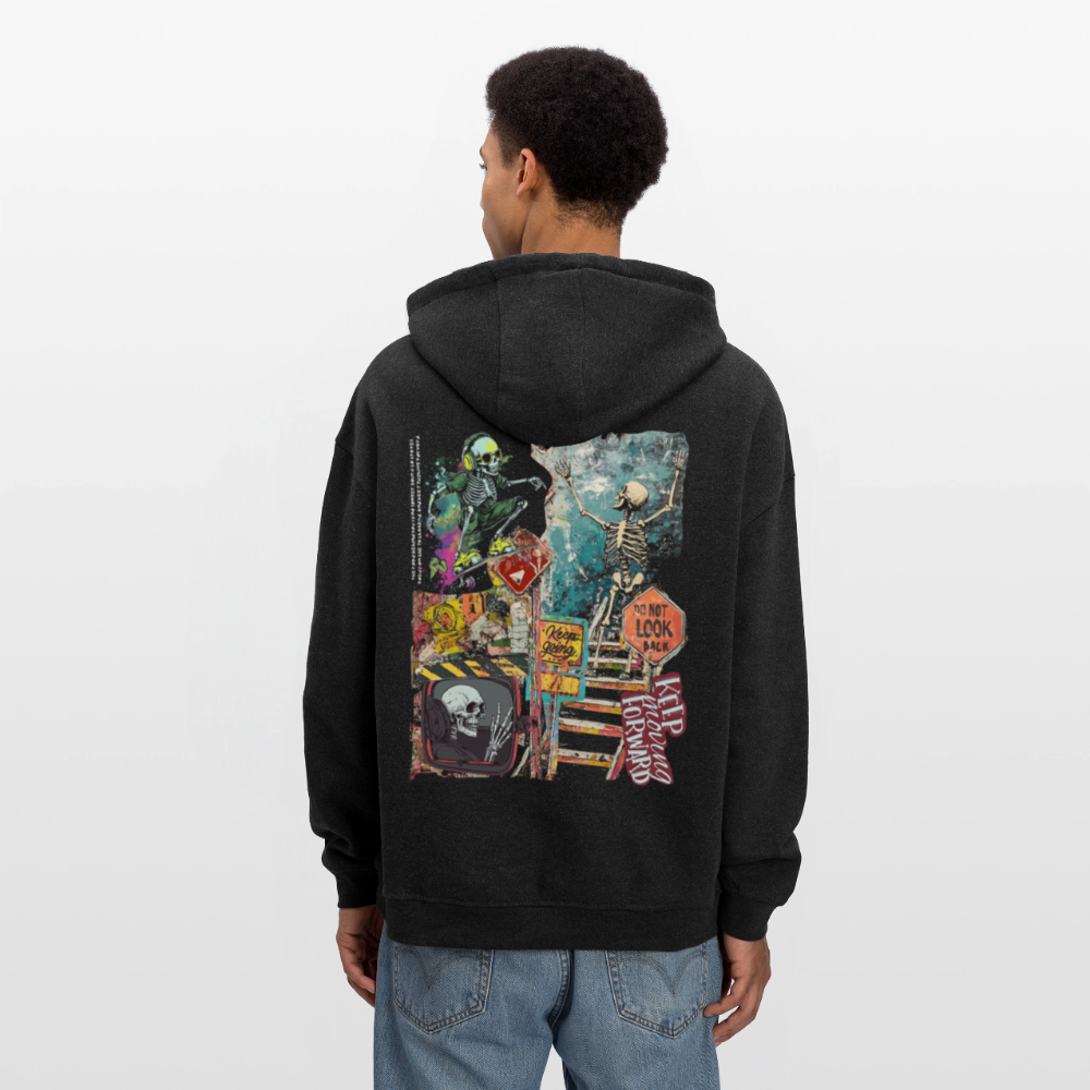 Tangaroa , Skelet, 1st | Freshhood, Oversized Unisex Hoodie - Anthrazit