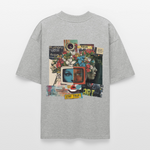 Baranê, Fernseher, 1st | Blaster, Oversize Bio T-Shirt, Unisex - Grau meliert