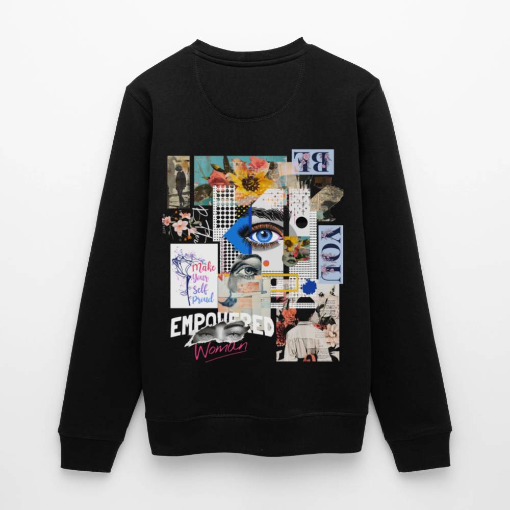Jade, Augen, 1st | Roller, Unisex Bio-Sweatshirt - Schwarz