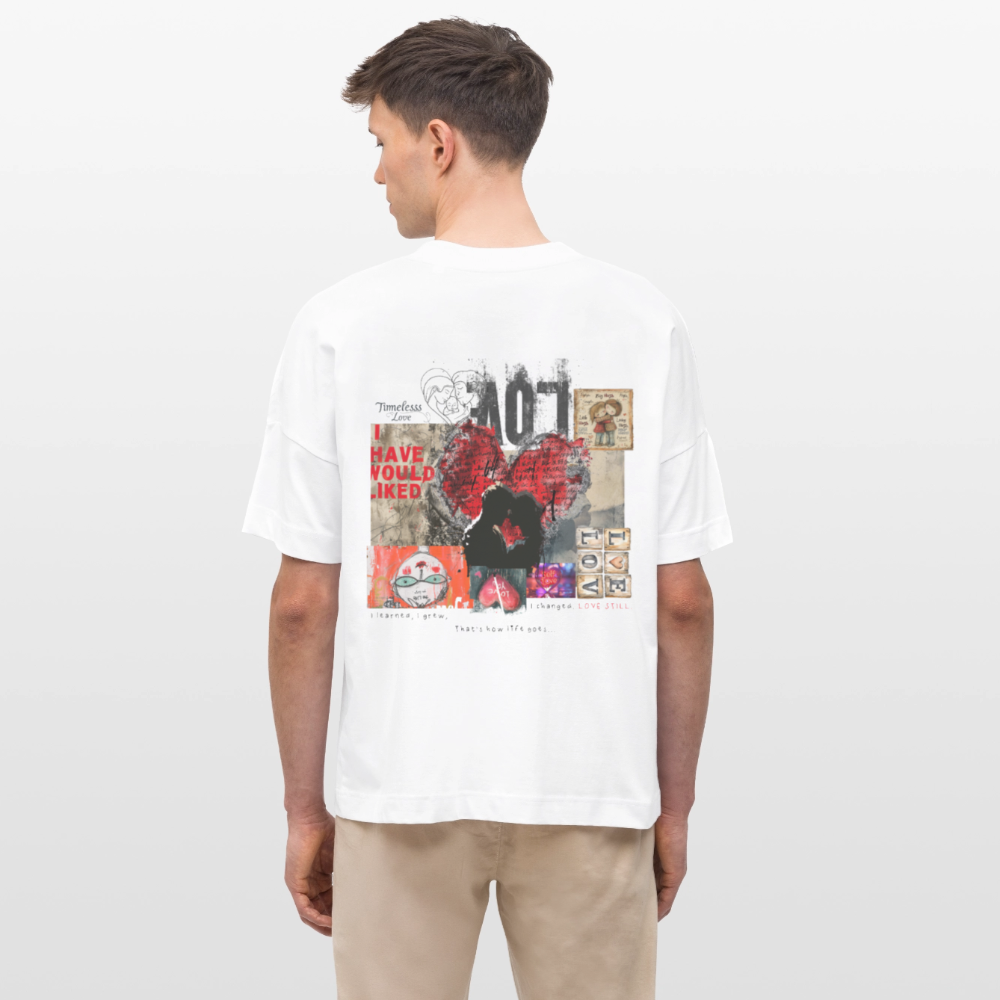 Galevar, Liebe, 1st | Blaster, Oversize Bio T-Shirt, Unisex - Weiß