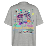 Malakar, Gaming, 1st | Blaster, Oversize Bio T-Shirt, Unisex - Grau meliert