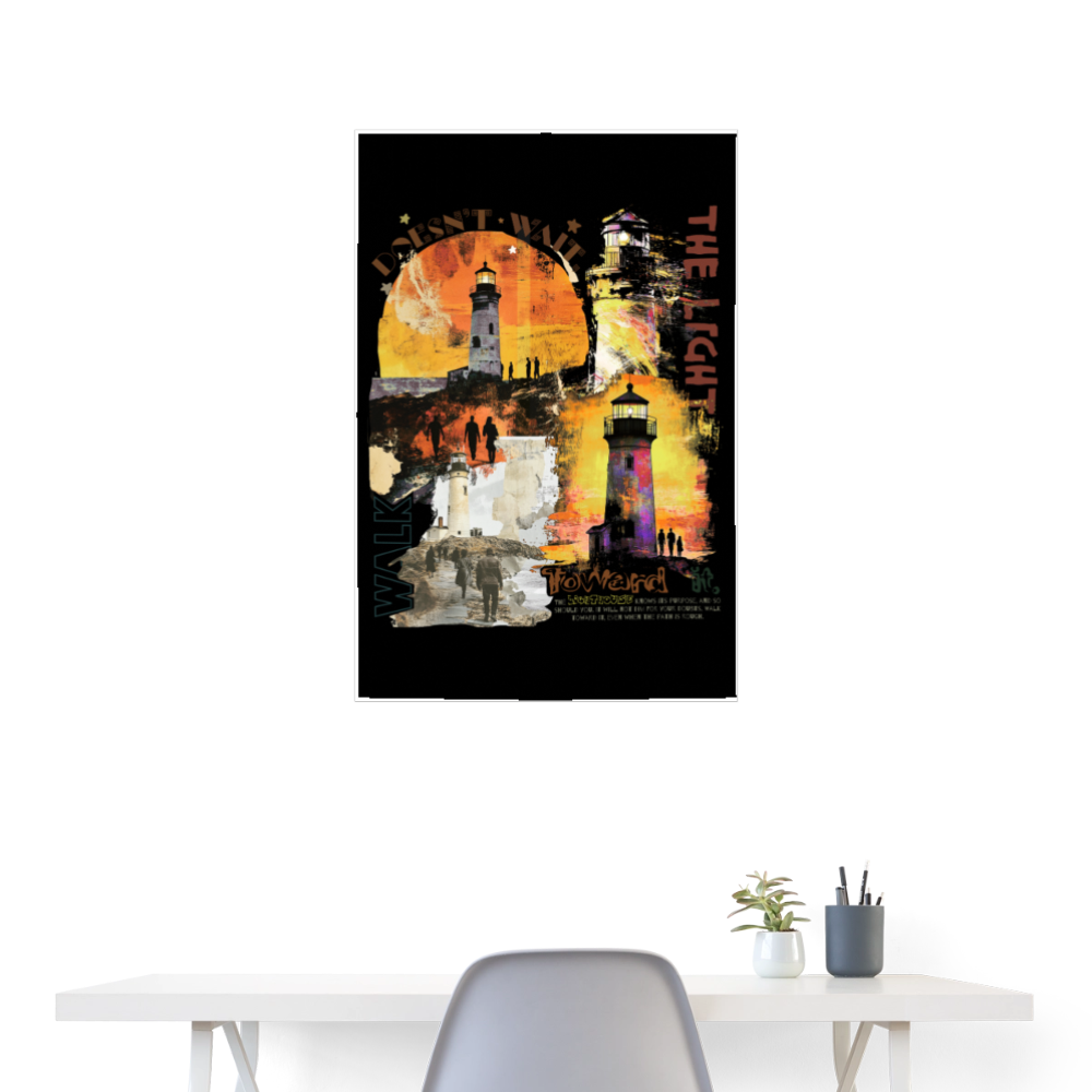 Morian, Leuchtturm, 1st | Poster 60x90 cm - Weiß
