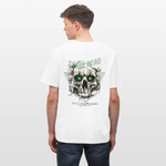 Gliesaron, Totenkopf, 1st | Essential, Relaxed Fit Unisex Bio T-Shirt - Weiß
