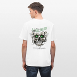 Gliesaron, Totenkopf, 1st | Essential, Relaxed Fit Unisex Bio T-Shirt - Weiß