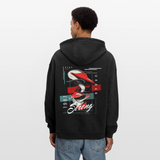 Guanyin, Muschel, 1st | Freshhood, Oversized Unisex Hoodie - Anthrazit
