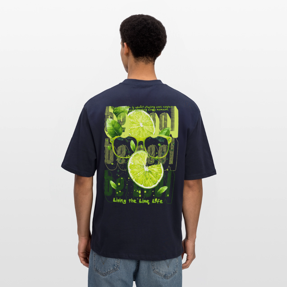 Kali, Limette, 1st | Breezy, Oversized Unisex T-Shirt - Navy