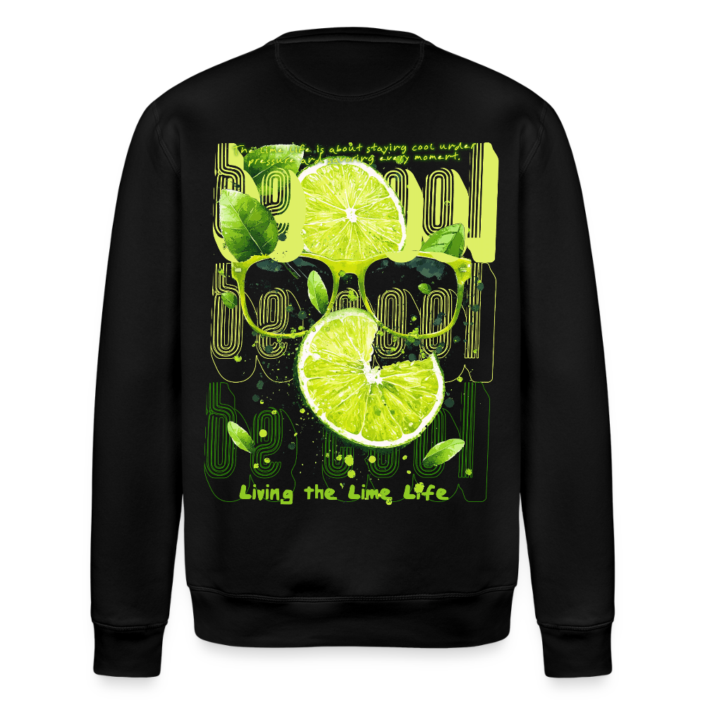 Kali, Limette, 1st | Roller, Unisex Bio-Sweatshirt - Schwarz