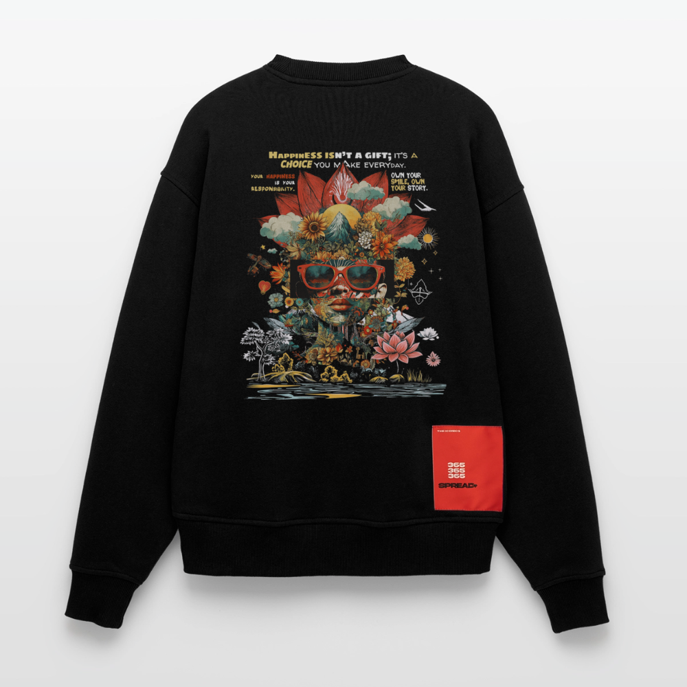 Ix Chel , Natur, 1st | Heavyweight Oversized Bio Sweater, Unisex - SOLID BLACK