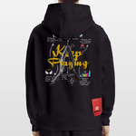 Maian, Beten, 1st | Heavyweight Oversized Bio Hoodie, Unisex - SOLID BLACK