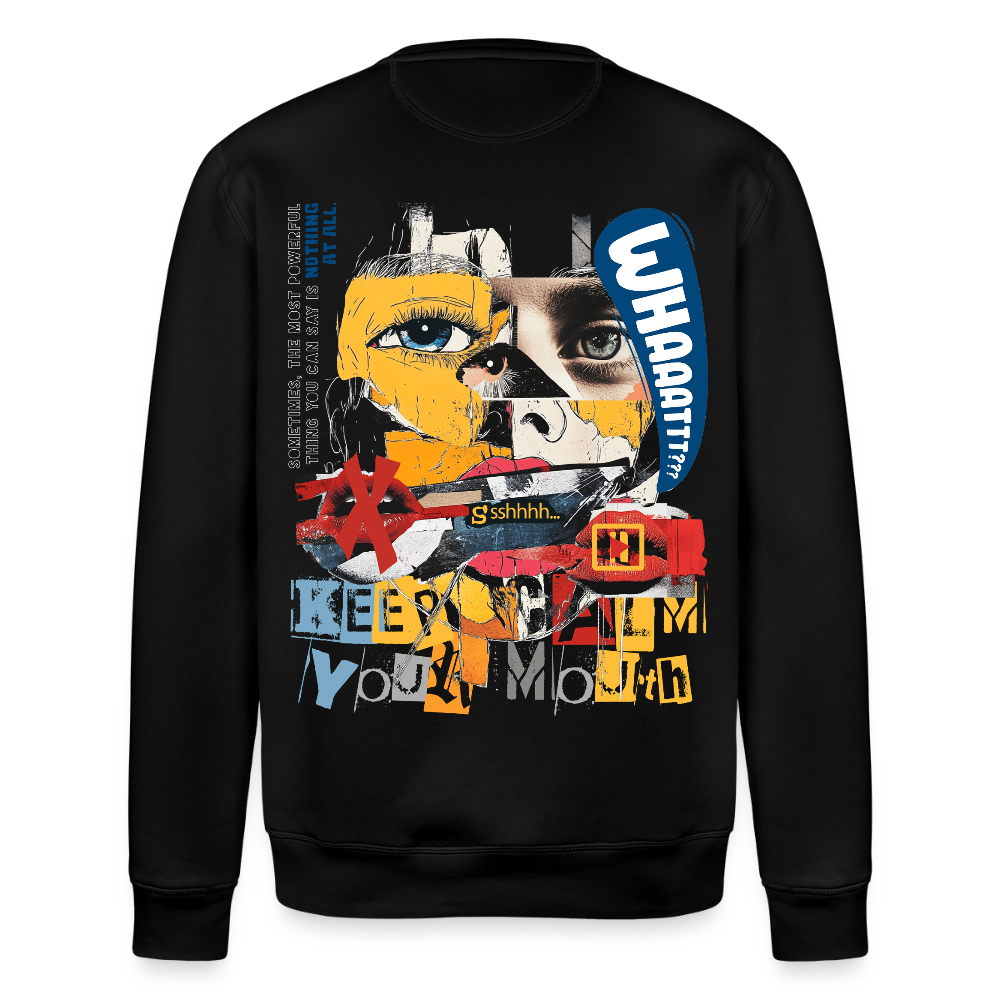 Kronan, Gesicht, 1st | Roller, Unisex Bio-Sweatshirt - Schwarz