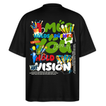 Thesean, Pinsel, 1st | Blaster, Oversize Bio T-Shirt, Unisex - Schwarz