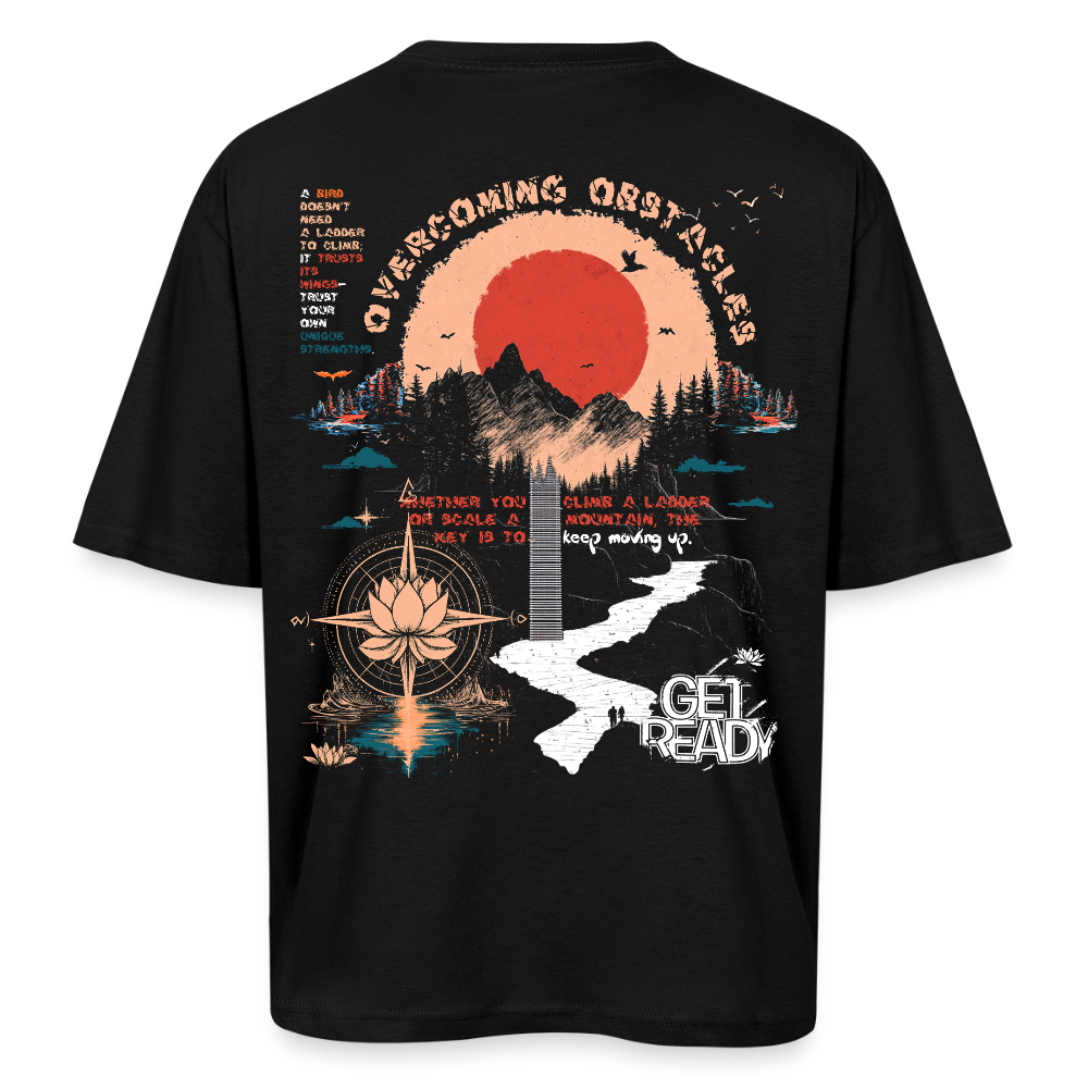 Tiamat , Wandern, 1st | Breezy, Oversized Unisex T-Shirt - Schwarz