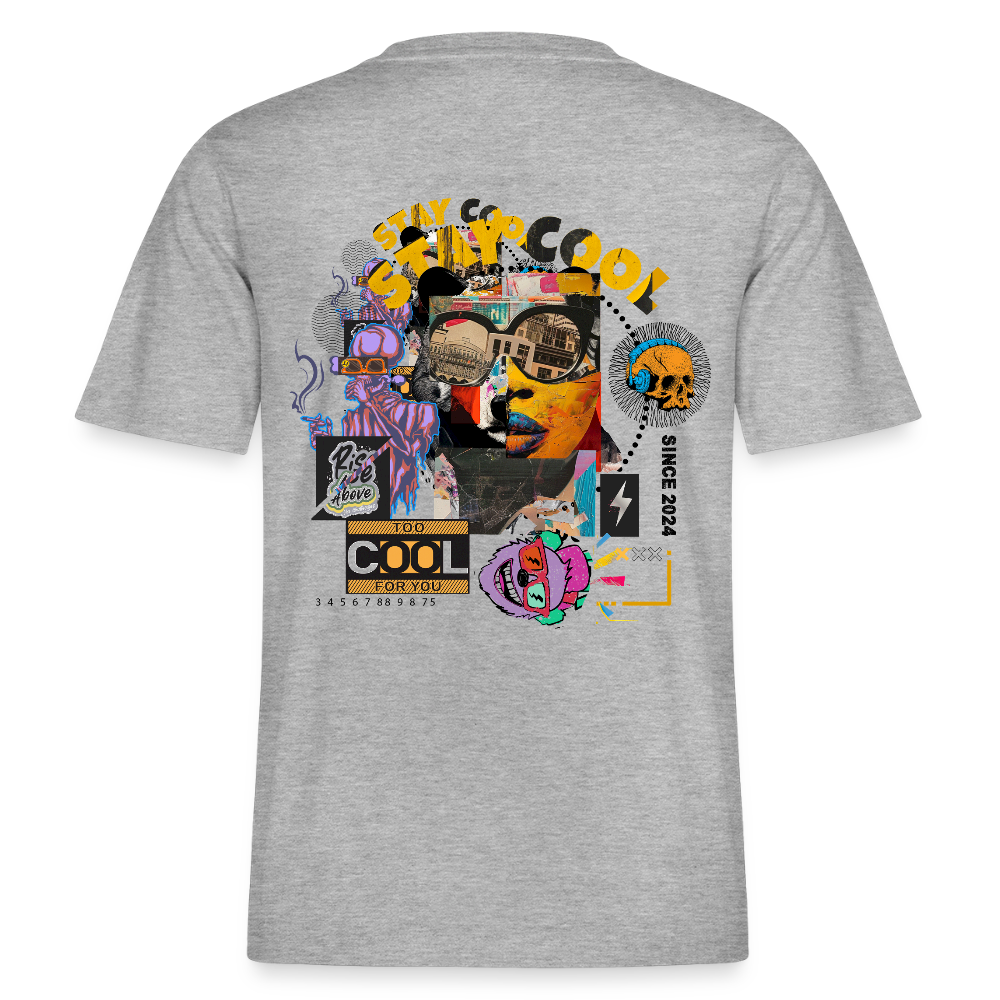 Thorvalis, Bär, 1st | Essential, Relaxed Fit Unisex Bio T-Shirt - Grau meliert