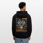 Marid, Eule, 1st | Freshhood, Oversized Unisex Hoodie - Schwarz