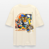 Kepleris, Tiger, 1st | Blaster, Oversize Bio T-Shirt, Unisex - Weißgrau
