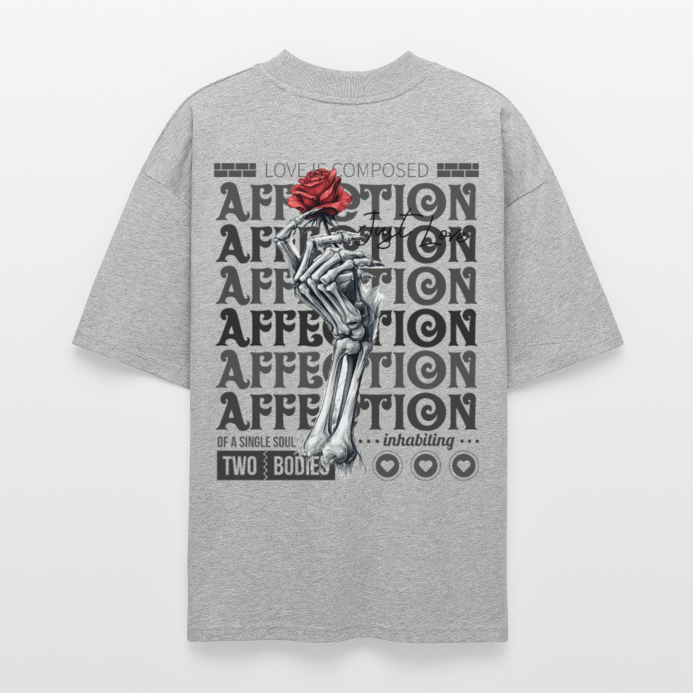 Tiberion, Rose, 1st | Blaster, Oversize Bio T-Shirt, Unisex - Grau meliert