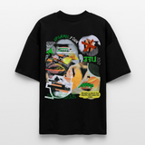 Ereban, Lippen, 1st | Blaster, Oversize Bio T-Shirt, Unisex - Schwarz