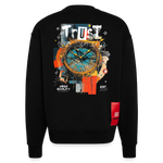 Demeteros, Uhr, 1st | Heavyweight Oversized Bio Sweater, Unisex - SOLID BLACK