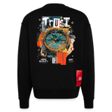 Demeteros, Uhr, 1st | Heavyweight Oversized Bio Sweater, Unisex - SOLID BLACK