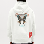 Galaxion, Schmetterling, 1st | Heavyweight Oversized Bio Hoodie, Unisex - OFF WHITE