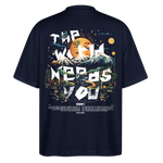 Ereshkigal, Berge, 1st | Blaster, Oversize Bio T-Shirt, Unisex - Navy