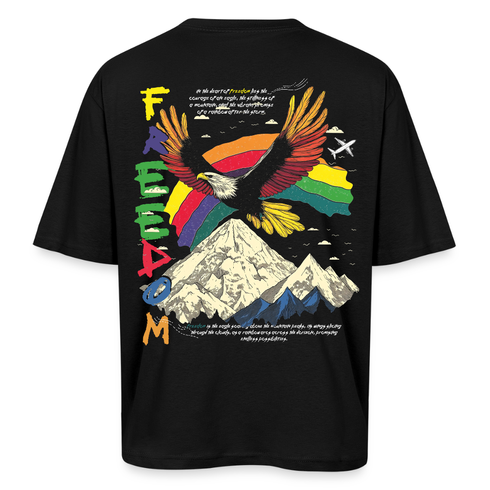 Susanoo, Adler, 1st | Breezy, Oversized Unisex T-Shirt - Schwarz
