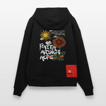 Odin , Blume, 1st | Heavyweight Oversized Bio Hoodie, Unisex - SOLID BLACK