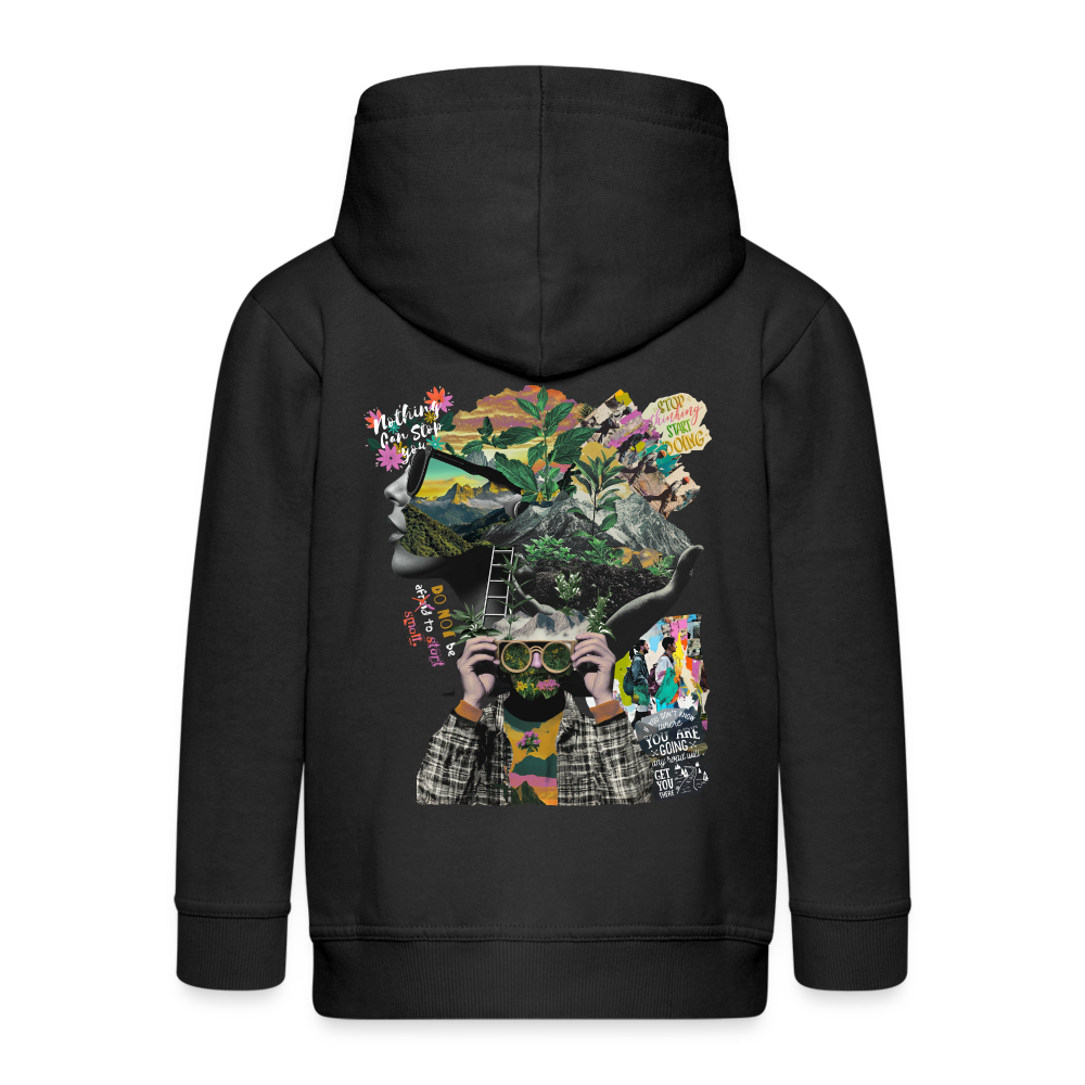 Oceani, Berge, 1st | Kinder Zip Hoodie - Schwarz