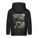 Oceani, Berge, 1st | Kinder Zip Hoodie - Schwarz