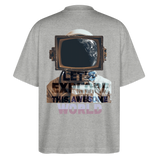 Denebris, Astronaut, 1st | Blaster, Oversize Bio T-Shirt, Unisex - Grau meliert