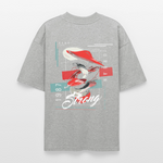 Guanyin, Muschel, 1st | Blaster, Oversize Bio T-Shirt, Unisex - Grau meliert