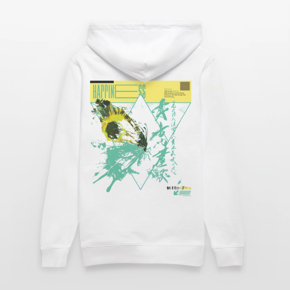 Solvatrix, Schmetterling, 1st | Cruiser, Unisex Bio-Hoodie - Weiß