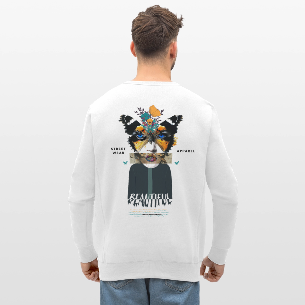 Siriothis, Schmetterling, 1st | Roller, Unisex Bio-Sweatshirt - Weiß