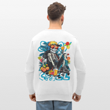 Calveron, Skelet, 1st | Roller, Unisex Bio-Sweatshirt - Weiß