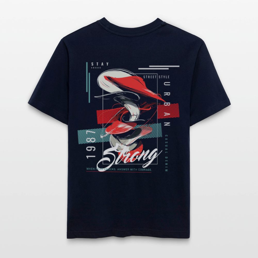 Guanyin, Muschel, 1st | Essential, Relaxed Fit Unisex Bio T-Shirt - Navy