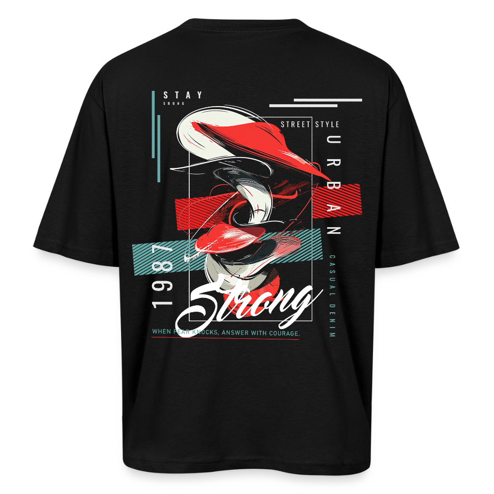 Guanyin, Muschel, 1st | Breezy, Oversized Unisex T-Shirt - Schwarz