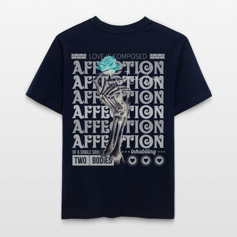 Hestian, Rose, 1st | Essential, Relaxed Fit Unisex Bio T-Shirt - Navy