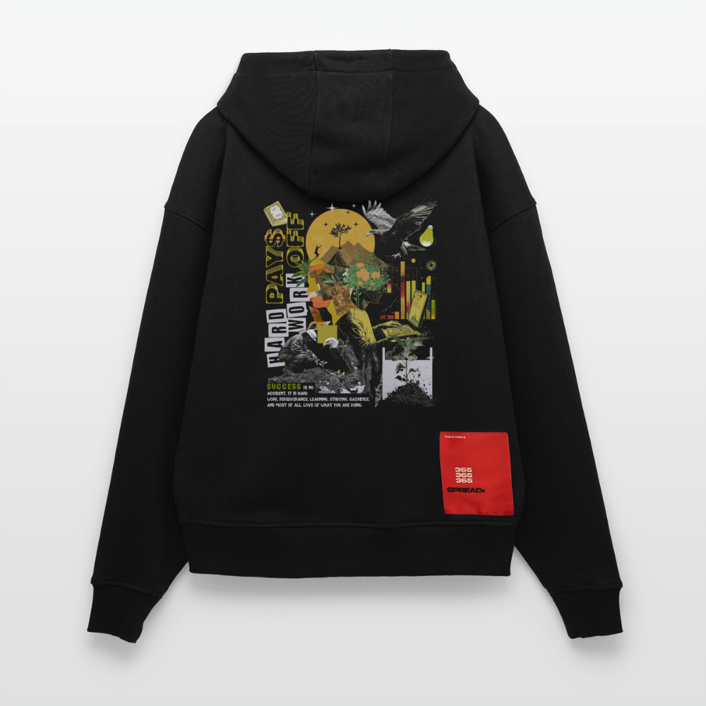 Ryujin, Falke, 1st | Heavyweight Oversized Bio Hoodie, Unisex - SOLID BLACK
