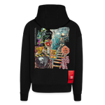 Tangaroa , Skelet, 1st | Heavyweight Oversized Bio Zip Hoodie, Unisex - SOLID BLACK