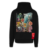 Tangaroa , Skelet, 1st | Heavyweight Oversized Bio Zip Hoodie, Unisex - SOLID BLACK